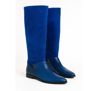 Botticelli Italian Suede Royal Blue Boots
